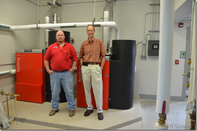 Carl Longenecker with P4 Pellet Boiler Carl Longenecker with P4 Pellet Boiler