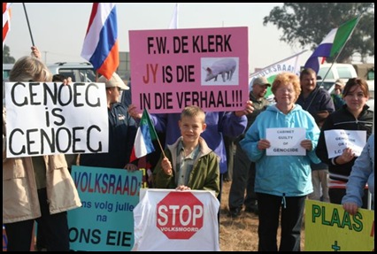 Afrikaners 6DemoAgainstFarmMurders Delmas May312012