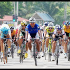 Haidar Anuawar of the Herbalife Marco Polo Cycling Team sprints to a 9th place in stage 5 of the Tour de Langkawi. (photo: © John Pierce/Photosport International)