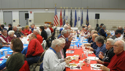 About 100 veterans, family, and friends gathered at the Iowa National Guard Readiness Center in Washington on Monday.