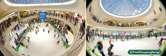 Quintas-feiras Solidárias na pista de Patinação no Gelo no ParkShoppingBarigui em Curitiba. ParkShoppingBarigui pista no gelo