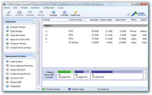Aomei Partition Assistant Professional Edition