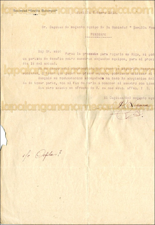 1913-01-07 SEVILLA BALOMPIE