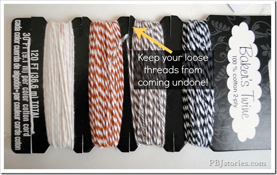 Tip for keeping bakers twin from unraveling Tip for keeping bakers twin from unraveling