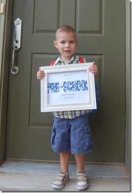 1st Day of Preschool! Aug 2011 004