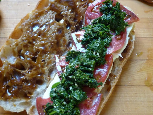 Top it off with the broccoli rabe.