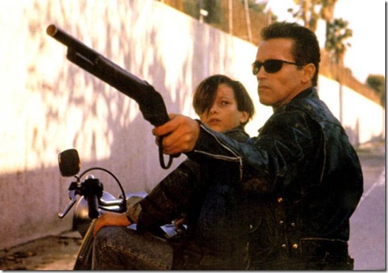 VARIOUS EDWARD FURLONG FILM STILLS...No Merchandising. Editorial Use Only. No Book Cover Usage Manadatory Credit: Photo by Everett Collection / Rex Features (422526a) TERMINATOR 2: JUDGMENT DAY, Edward Furlong and Arnold Schwarzenegger, 1991 VARIOUS EDWARD FURLONG FILM STILLS 