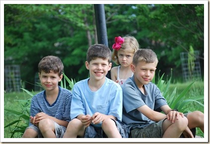 sad sister with boys
