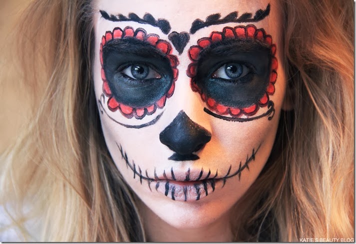 Halloween Makeup Tutorial: Mexican Sugar Skull! - Katie Snooks