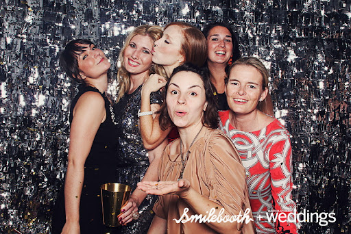 The booth can accommodate up to 15 people -- we dare you to squeeze in more!