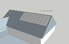 Conceptual drawing of a 10 kilowatt grid tie solar array on a barn roof in Mallorytown.