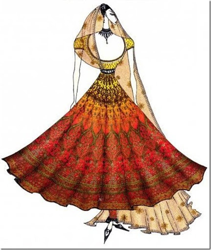 saree sketches