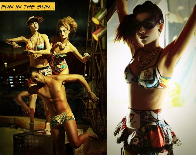 Mulher gato e outras vilãs na nova coleção Thais Gusmão & DC Comics – Verão 2013. thais-gusmao-dc-comics-biquinis-moda-praia-lingerie