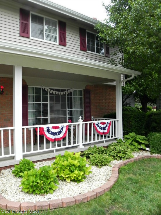 Front Porch with Buntings Front Porch with Buntings