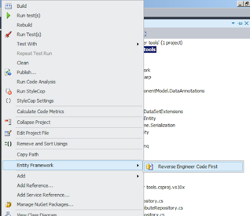 Entity framework reverse poco generator как пользоваться