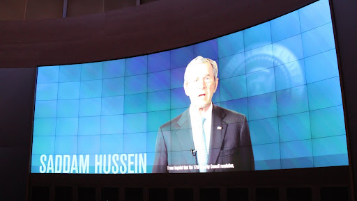 George W Bush tells the audience about the decision he made