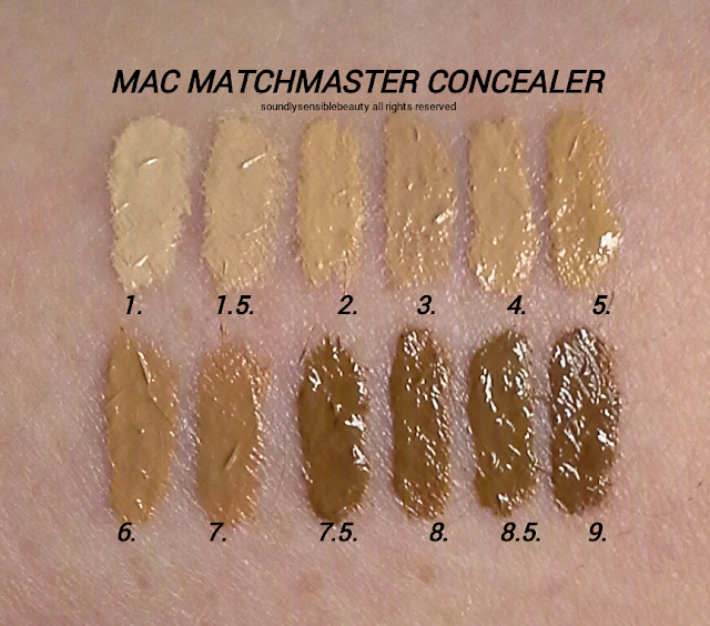 mac matchmaster foundation swatches