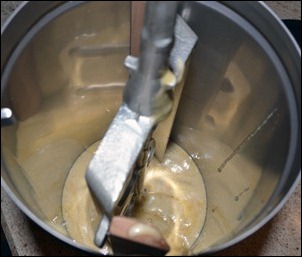 into the ice cream maker into the ice cream maker