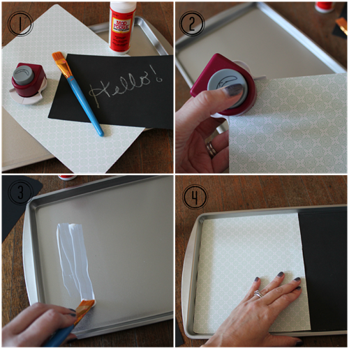 DIY Magnetic Chalkboard Organizer From Cookie Sheet DIY Magnetic Chalkboard Organizer From Cookie Sheet