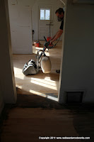 Refinishing Eric Nelson's maple floor