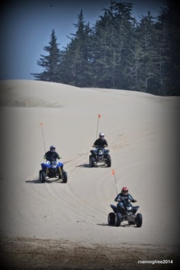 Riding on the sand