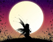 Fairy In Front Of The Moon