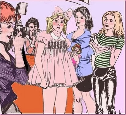 sissy dress cartoon1