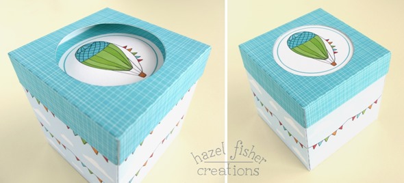 hot air balloon cupcake box tutorial 6