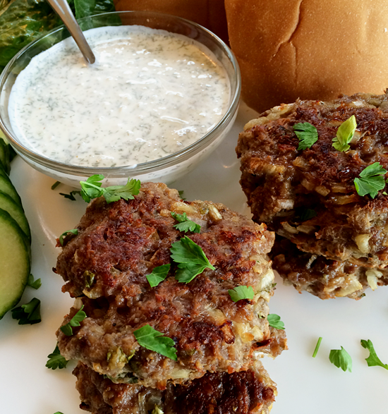 Homemade Greek Burgers with Tatziki | It's All Greek to Me Food Blog Tour #OneYrGreek | Shan Made