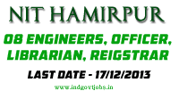 NIT Hamirpur Jobs 2013