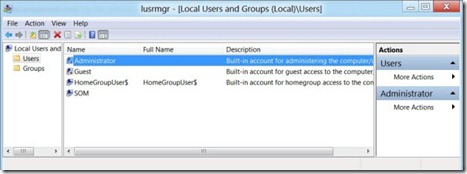 Steps To Enable Built-in Administrator Account In Windows 8 - User Account