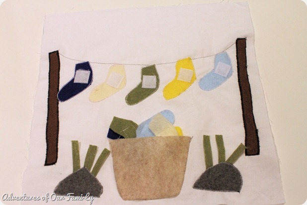 Sock matching quiet book template
