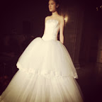 The tiers on this ball gown give it some added volume.