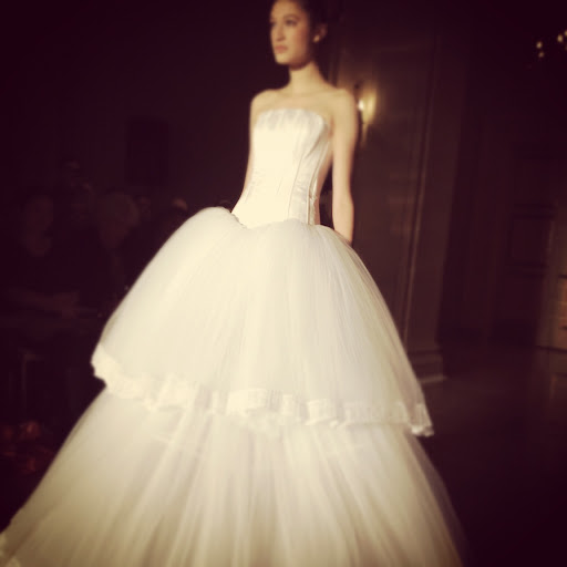 The tiers on this ball gown give it some added volume.