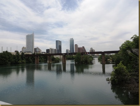 View of downtown Austin from the Ladybird Lake Hike and Bike trail