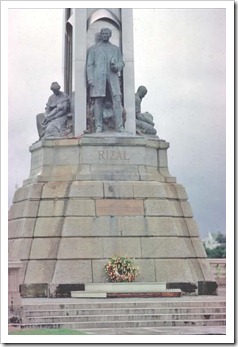 Rizal Monument with Metal Pylon closeup