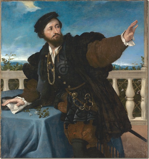 Lotto, Portrait d'homme sur la terrasse Lotto, Portrait d'homme sur la terrasse