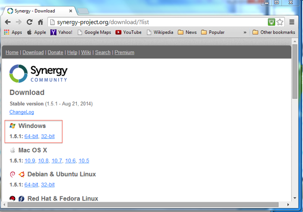 3 windows 64 bit software for synergy