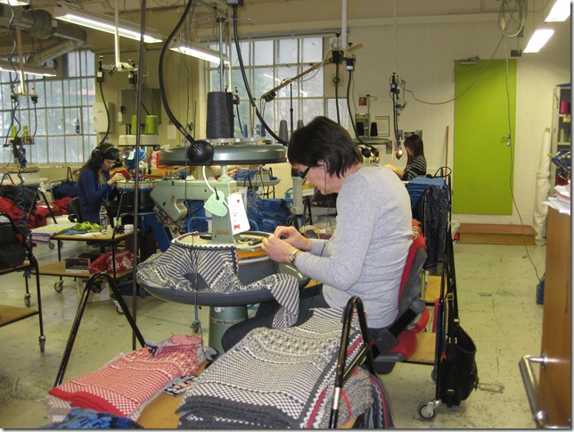making sweaters in Oleana factory Bergen Norway making sweaters in Oleana factory Bergen Norway