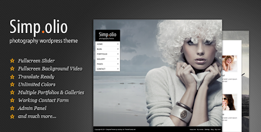 Simpolio - Fullscreen Portfolio & Blog WP Theme - Photography Creative