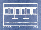 gas station II, 1993, lithograph (edition of 6), 9 x 12 in.