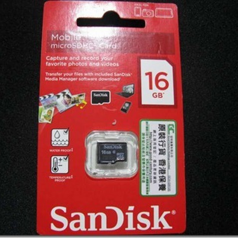 愈來愈便宜的記憶卡! Sandisk Mobile MicroSDHC card 16GB class 4
