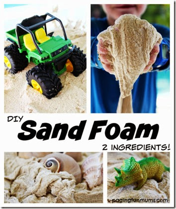Recipe for Play - Make Sand Foam with just 2 ingredients. I can see toddler, preschool, and kindergarten kids really enjoying this sensory play kids activity. Recipe for Play - Make Sand Foam with just 2 ingredients. I can see toddler, preschool, and kindergarten kids really enjoying this sensory play kids activity.