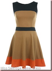 Miss Selfridge Camel Colour Block Skater Miss Selfridge Camel Colour Block Skater