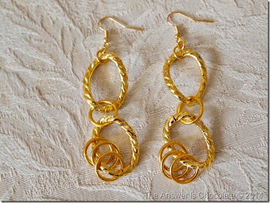 Blue Moon Beads Gold Earrings