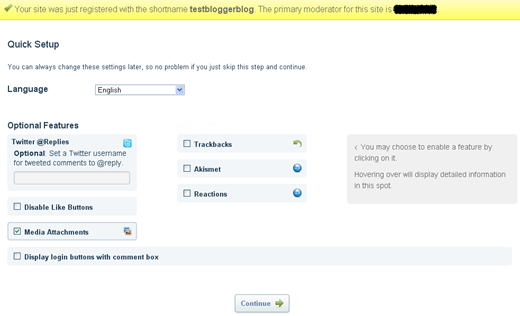 add disqus select options
