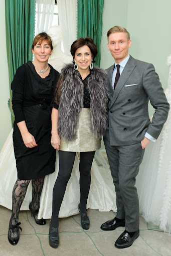 Designer Sassi Holford with Darcy Miller and Mark Niemierko. Designer Sassi Holford with Darcy Miller and Mark Niemierko.