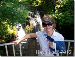 Sharon at Multnomah Falls 