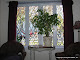 Copper beveled diamond windows in a private residence in the Rosegarden  San Jose, CA.