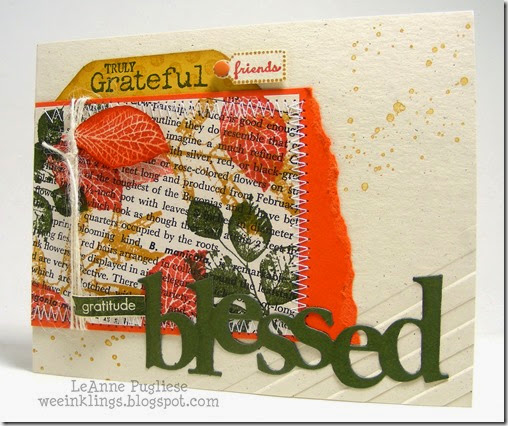 LeAnne Pugliese WeeInklings Paper Players 217 Blessed Grateful Stampin Up Gratitude